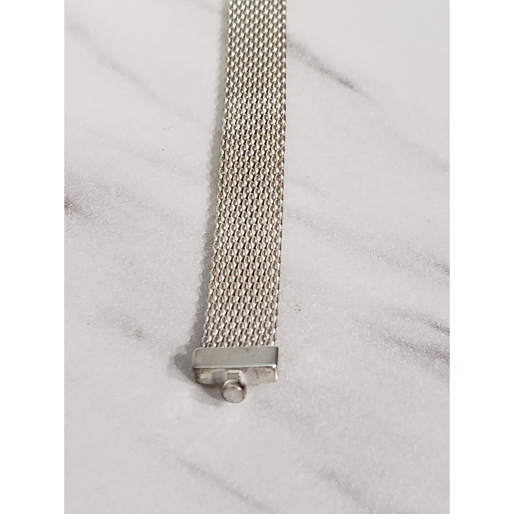 SIZE 17 / 17 CM / 6.7" Authentic Pandora Reflexions Silver Mesh Bracelet 597712 - Picture 5 of 10